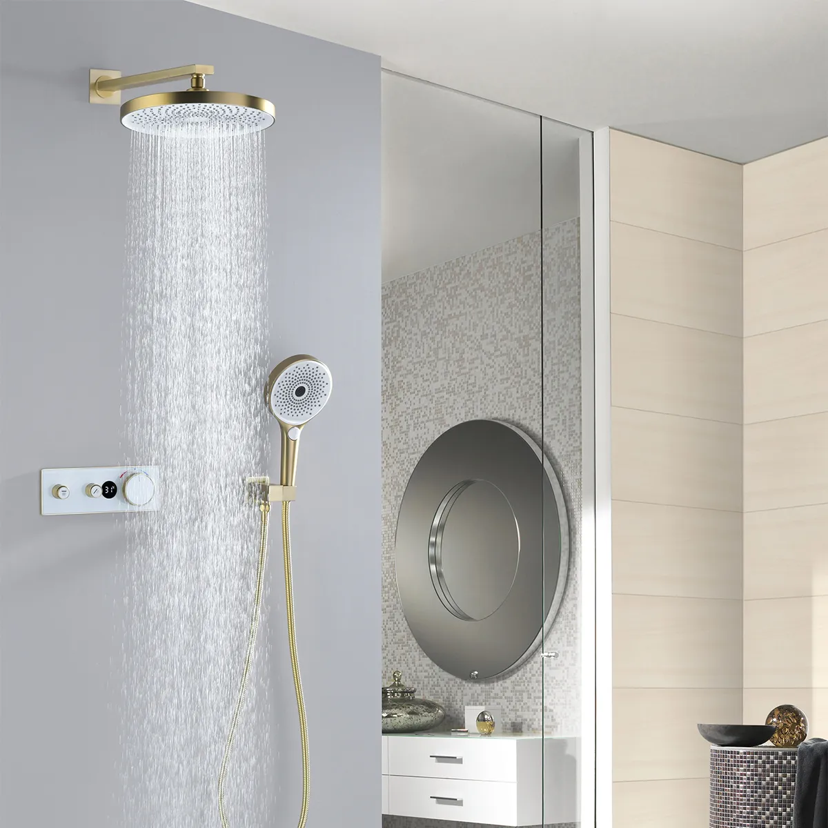 Is ceiling rain shower system suitable for small bathrooms